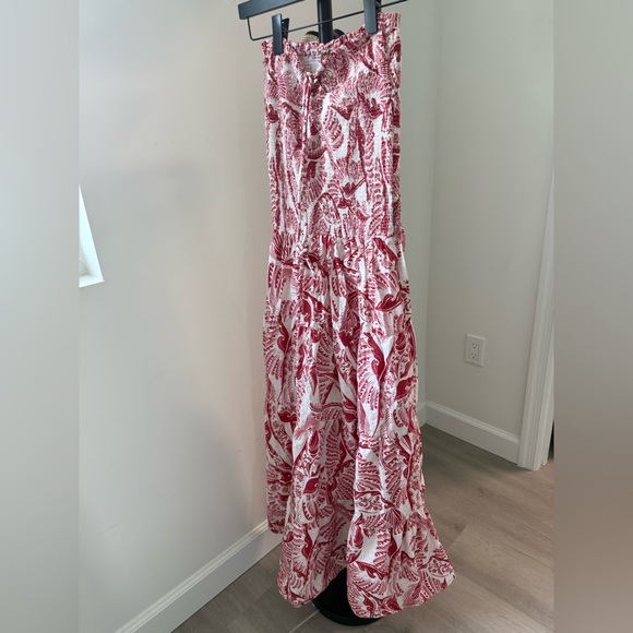 FARM Rio Strapless Red and White Dress - Picture 5 of 6